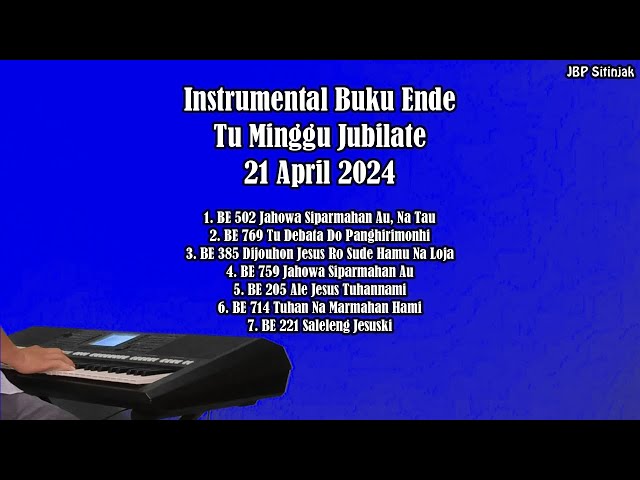 Instrumental Buku Ende Tu Minggu Jubilate 21 April 2024 class=