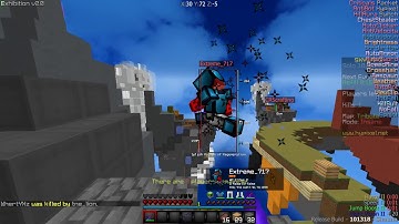 Exhibition hypixel hacking with MVP+ Account