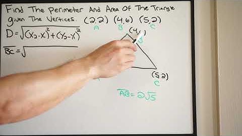 Find the Perimeter and Area of Triangle Using the Vertices