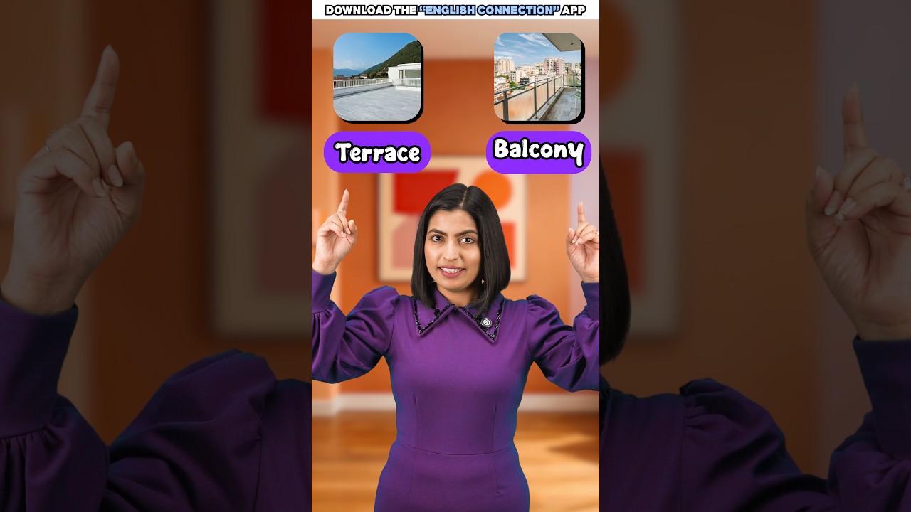 Terrace vs Balcony &ndash; 🤔 Most Confusing English Words | Learn Vocabulary | English Connection #shorts