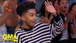 Miles Brown says he had to re-record debut album as his voice changed | GMA