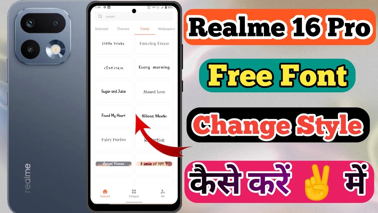Realme 16 Pro 5g Free Font Style Change Kaise Kare // How To Change Free Font Style In Realme 16 Pro