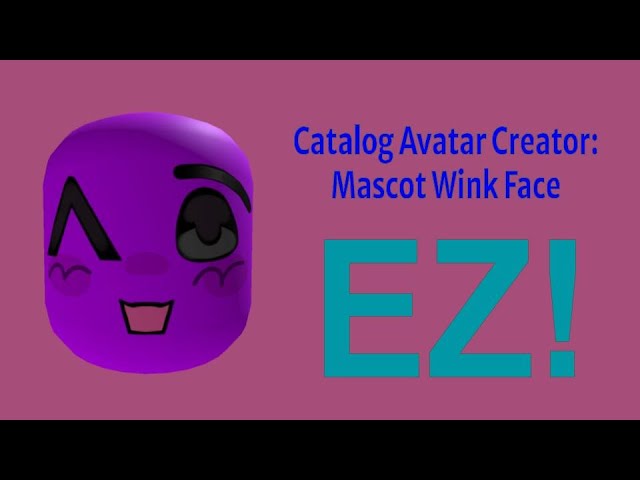 Catalog Avatar Creator: Mascot Winking Chibi Face's Code & Price