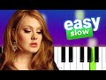 Adele - Someone Like You (100% EASY SLOW PIANO TUTORIAL)