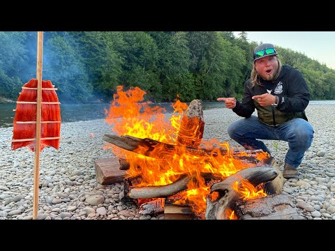 The FISHING Was LIGHTS OUT!! 1000+ Year Old Fire Roasted SALMON Recipe!