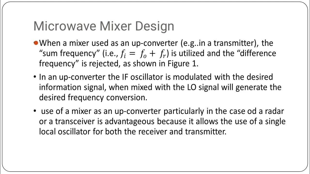 5.6 MICROWAVE MIXER DESIGN YouTube