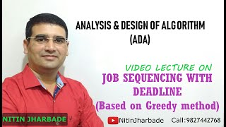 Job Sequencing with Deadlines[Greedy Method]
