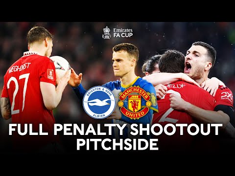 PITCHSIDE | Full Penalty Shootout | Brighton 0-0 (6-7 PENS) Manchester United Emirates FA Cup 22-23