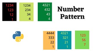 Details || 73 || Number Pattern | Python Pattern Programs | Pattern Printing in Python| Pattern Trick Python Guide