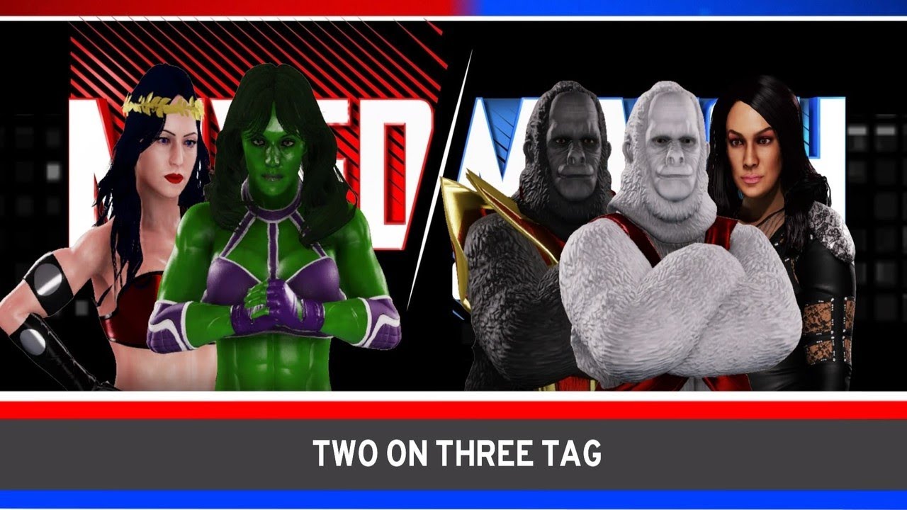 She-Hulk/Big Barda v Grodd/Ultra-Humanite/Nia Jax! - WWE 2K20 Requested ...