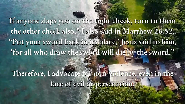 When is violence justified according to Jesus?