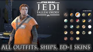 Jedi Fallen Order - All Customization Items (Outfits, Ships, Skins)