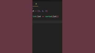 Detect If List is Sorted in Python  #coding #python #pythonprogramming