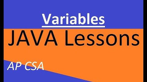 AP CSA Unit 1 Variables