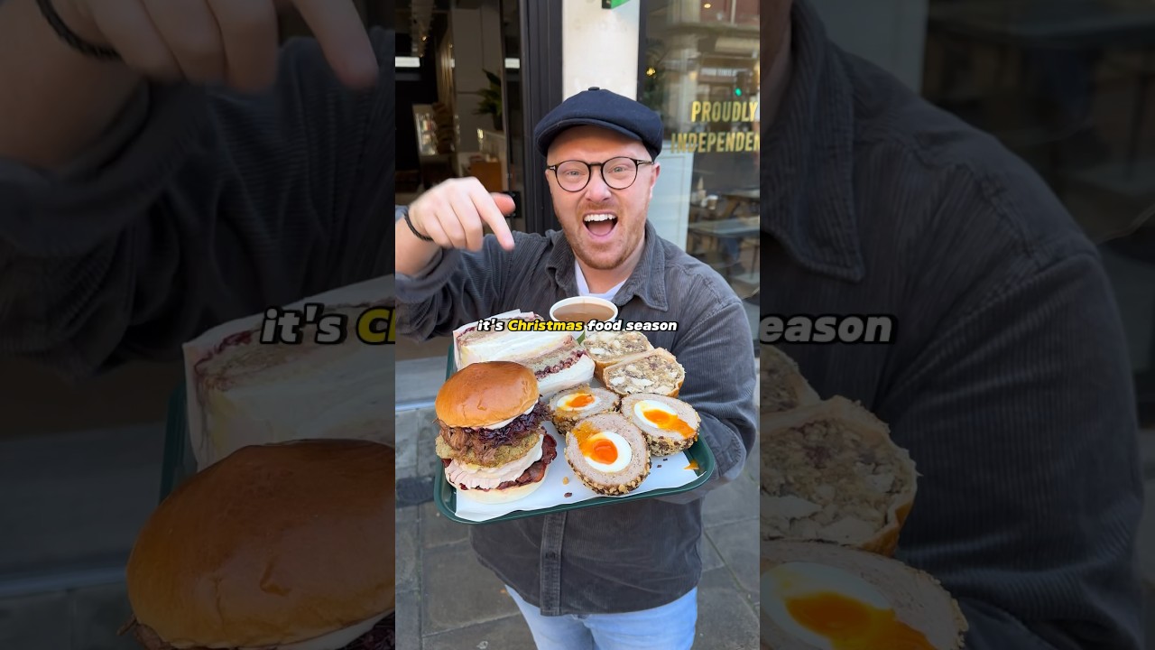 Hunting for the best Xmas food: EP 3 #christmas #foodie #sandwich #food #shorts