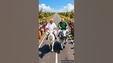 Grandmother saves Grandpa from a robotic bull 😭 #ai #save #bull