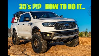 HOW TO FIT 35's ON YOUR NEW FORD RANGER
