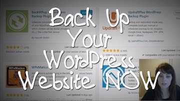 How to Back Up Your #WordPress website (really easy)