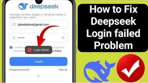 How to Fix Deepseek Ai Login failed Problem Deepseek Ai Login Error.