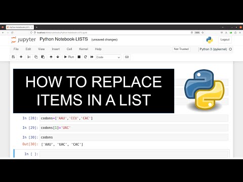 Python for Bioinformatics How to Replace Items in a LIST