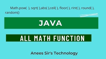 Math Library Function in JAVA In Single Video