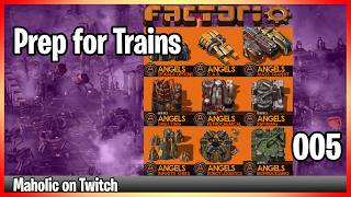 ⚙️Factorio Angels Yuoki AAI Industry Mods✅🏭➡️Prepping for Trains x05