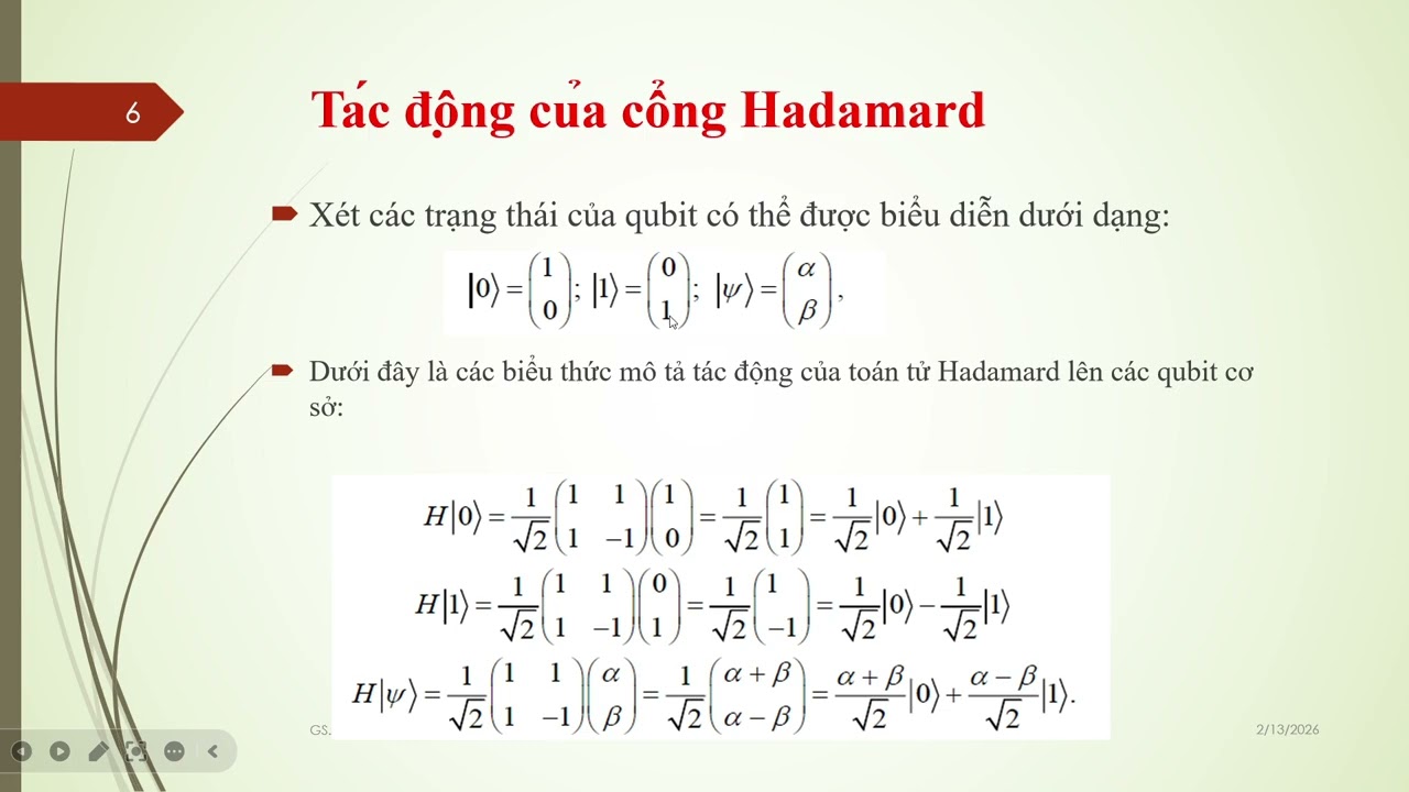 2026 02 13 Bài 3: Cổng lượng tử-Cổng Hadamard