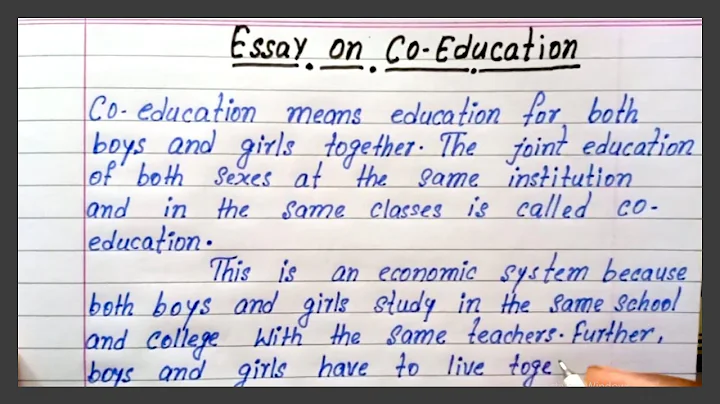 write essay on co-education | best essay on co-education | essay writing  co-education essay English - DayDayNews