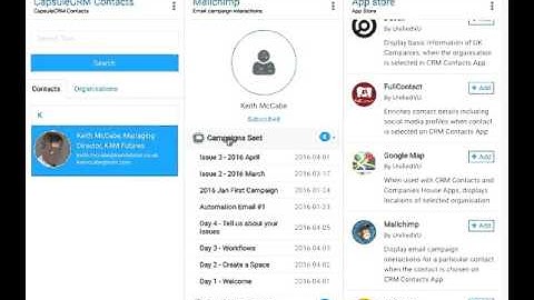 Mailchimp with any CRM App demo with CapsuleCRM