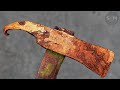 Restoration Antique AXE - Black Axe With Brown Handle