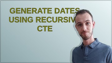 Generate dates using recursive cte