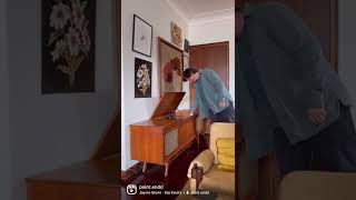 Our new (vintage) record cabinet! #shorts #midcentury #midcenturyhome