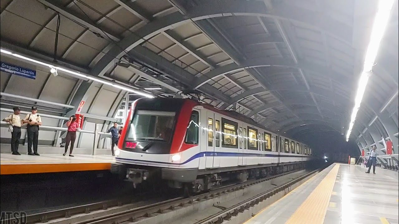Est. Gregorio Luperón en Horario nocturno  L1 🔵 (Dic 2022) Metro Santo Domingo