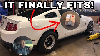 GT500 BMR driveshaft safety loop install! Also GT500 owner drives my car!