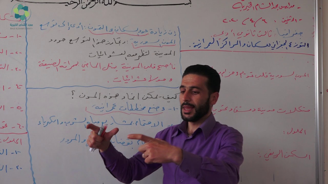 درس في مادة الجغرافيا رقم 4 تتمة لمراكز العمرانية في سوريا لطلاب الثالث الثانوي الأدبي