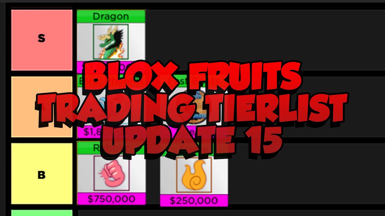 Trade Value tier list : r/bloxfruits
