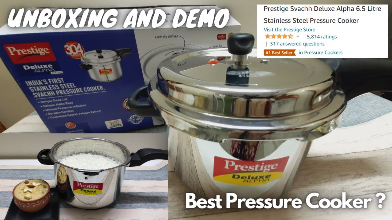  Prestige Deluxe Stainless Steel Senior Pressure Pan, 4