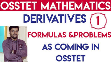 Osstet exam 2020||Derivatives formulas with problems part-1||osstet mathematics#osstet2020#bseodisha