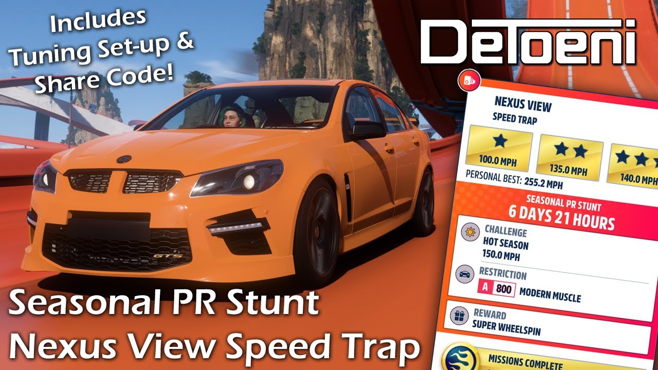 Nexus View Speed Trap Guide For Modern Muscle Cars Forza Horizon 5