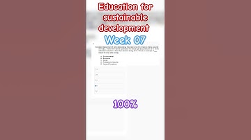 EDUCATION FOR SUSTAINABLE DEVELOPMENT WEEK 7 #nptel #nptelanswer #nptel2024 #like