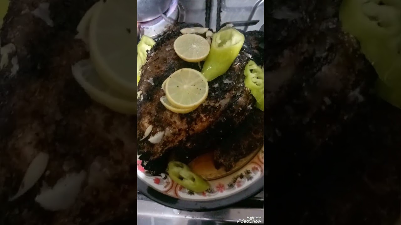 سمك بلطي مشوى في الفرن وصينية كنافه بالقرفه بس حلوه قوي قوي 