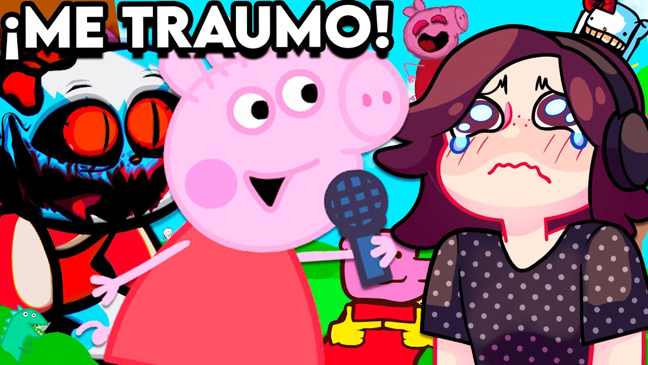 ¡PEPPA PIG Y HELLO KITTY ME TRAUMAN EN FNF!😨​ MODS DE FNF