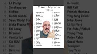 These Are The 50 WORST RAPPERS?! #shorts #rap #reaction Resimi