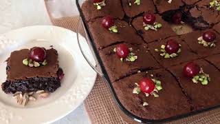 Yiyebileceğiniz En İyi Çikolatasız Brownie / Kolay ve Lezzetli 👉 Akışkan Vişneli Browni KEK