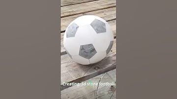 Mastering 3D Stone Art: 5 Axis CNC Creates Stunning Football & Front Desk Counter