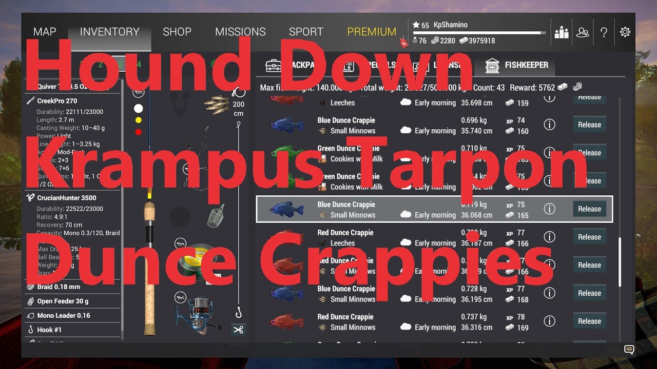 Dunce Fish Fishing Planet, Christmas Event 2020, Hound Down Krampus Tarpon, Dunce ...