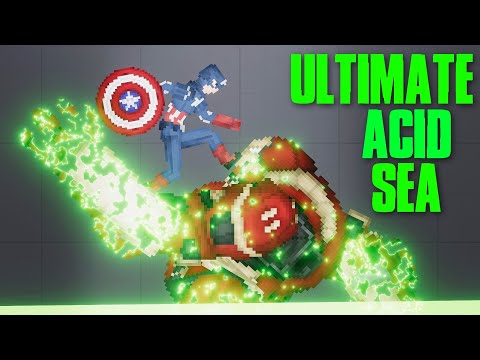 New Captain America 2024 vs Hulk Buster 2024 on ULTIMATE ACID SEA