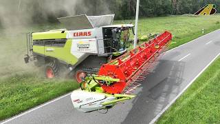 : Getreideernte 2025 - M"ahdrescher CLAAS LEXION 8600 , LKW & Traktor - Landwirtschaft Hof Siekerkotte