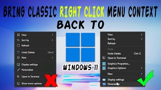 Restore The Classic Right-click Menu In Windows 11 - Easy Step-by-step Guide!