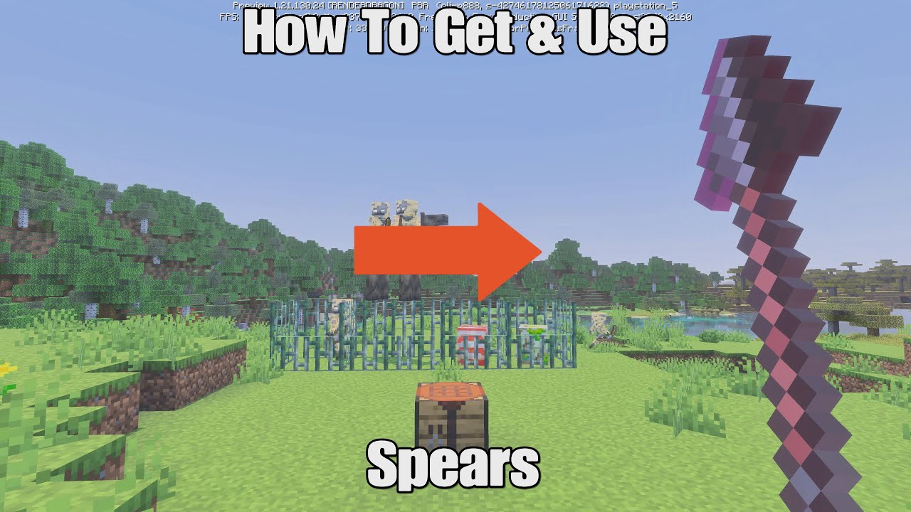 How To Get/Use Spears In Minecraft - YouTube